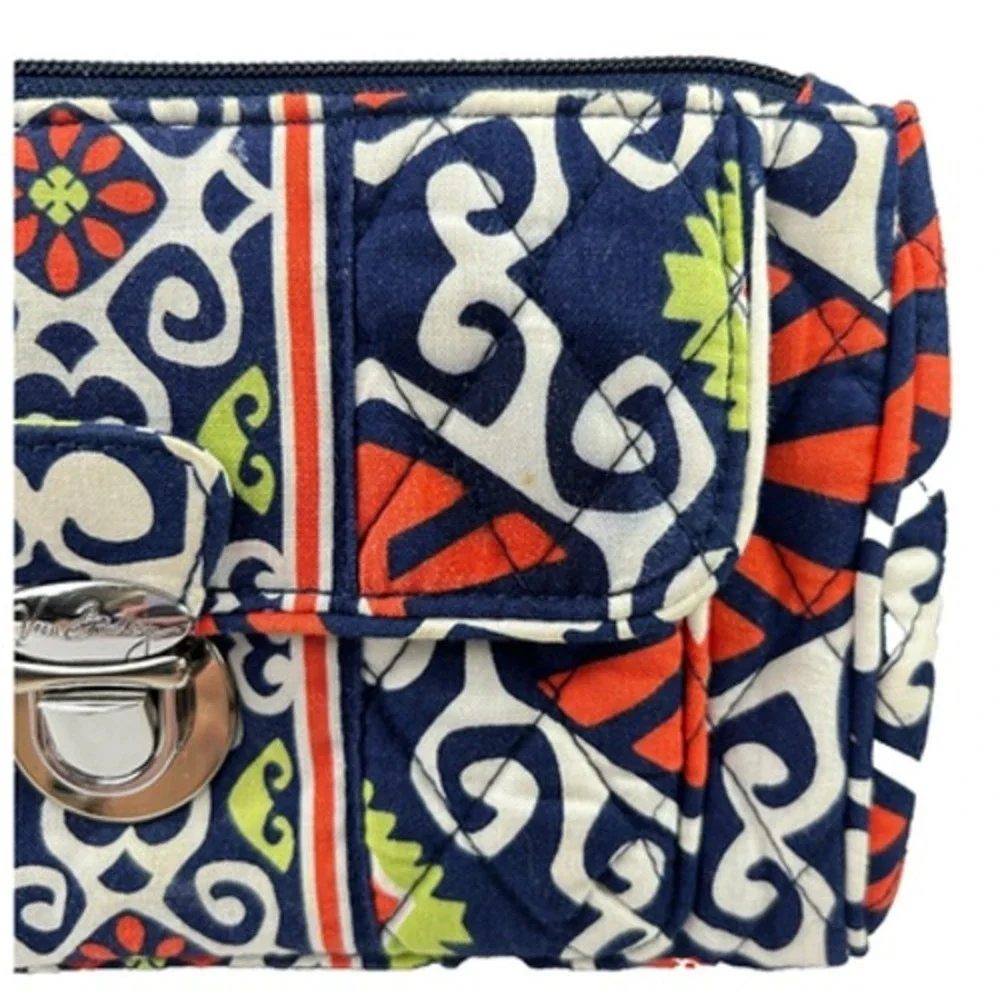 Vera Bradley‎ Sun Valley PUSHLOCK WRISTLET Wallet Womens Zip Top Retired